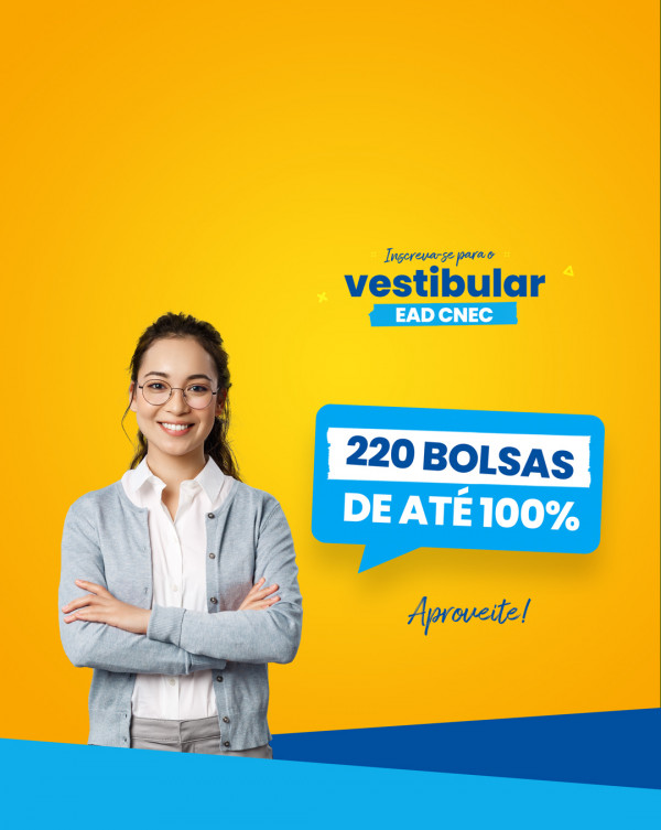 CNEC oferta 220 bolsas de 50% e 100% para graduação EaD